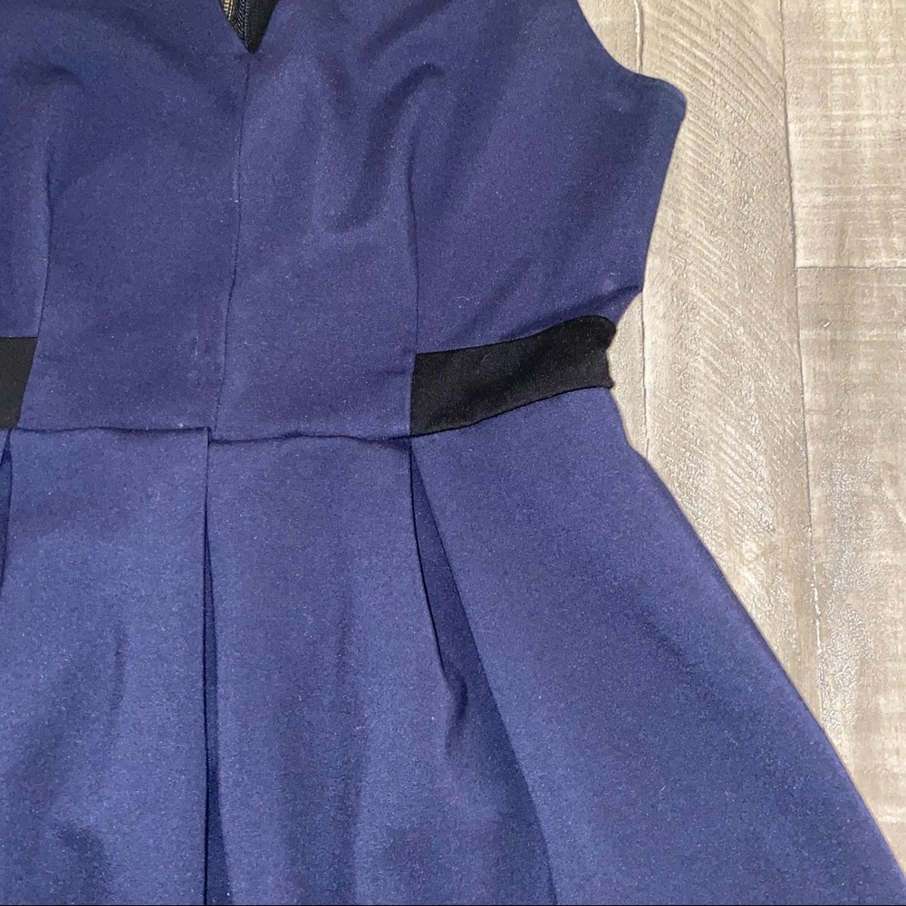 Rebecca Taylor Navy and Black Dress - Picture 5 of 5